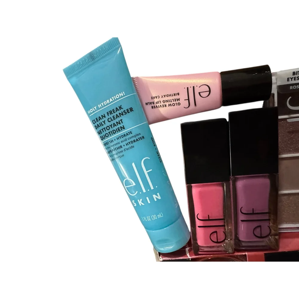 New e.l.f. Makeup Lot, Plump Lip Gloss, Eyeshadow, Primer, Bronzer, Blush